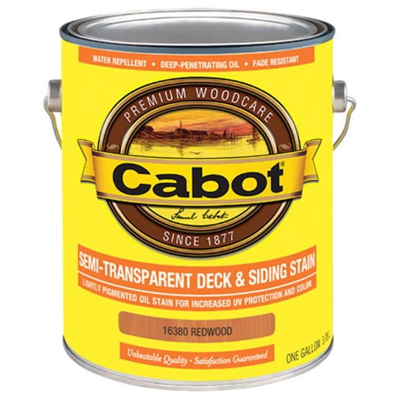 Cabot Samuel 16380-07 Gallon Séquoia Semi-Transparent Teinture pour Terrasse et Revêtement - Lot de 4