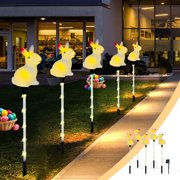 TopLLC Easter Decorations, Easter Ornaments LED Easter Solar Lights Easter Classic Bunny Elementals Solar Ground Lights Holiday Outdoor Garden Yard Decoration One Tow Five Holiday Solar Lights