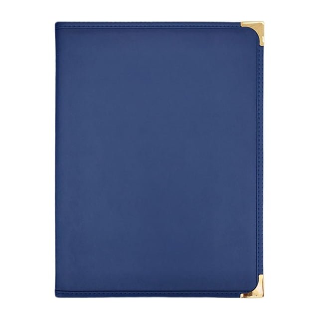 yuksok Housse de Menu de Restaurant 4 Pages Format A4 Housse de Menu pour Café Mariage Restaurant Bleu