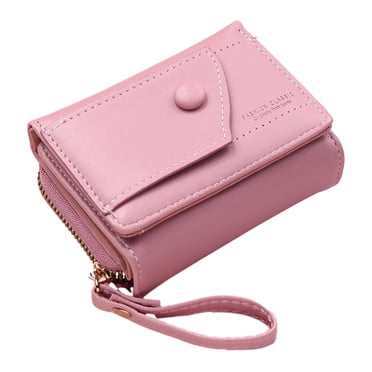 relayinert Exquis Porte-Monnaie pour Femmes PU Cuir Grande Capacité Exquise Artisanat Femmes Portefeuille Rose 1Set