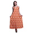 thumbnail image 1 of Bimba Robe Longue Décontractée en Rayonne Teinture sur Nœuds pour Femmes Bretelles Spaghetti Maxi Robe d'Été-petite, 1 of 4