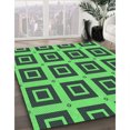 thumbnail image 3 of Ahgly Company Tapis Rond Lavable en Machine Intérieur Transitionnel Vert Profond, 7 Pieds Rond, 3 of 7
