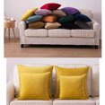 thumbnail image 4 of Seat Cushion Cover Solid Color Velvet Replacement Soft Decorative Reusable Zipper Sofa Pillow Case Accessories Grey 45x45cm, 4 of 9