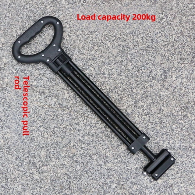Foldable Heavy-Duty Cart with Attachable Pull Bar & Flat Base - 150KG Max Load, Versatile for Shopping, Camping, Baby Transport, Easy Assembly & Storage, Durable High-Quality Material