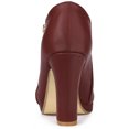 thumbnail image 4 of Unique Bargains Bottines à Talons Hauts Épais à Plateforme à Bout Rond pour Femmes, 4 of 7