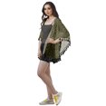 thumbnail image 3 of Moomaya Open Front Printed Shrug Printed Kimono Sleeve Beach Cover Up For Women, 3 of 5