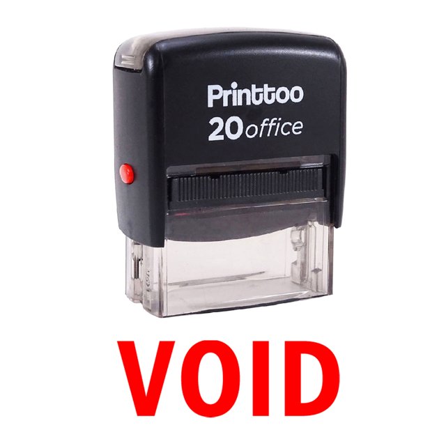 Printtoo Timbre Vide Auto Encrage Timbre en Caoutchouc Bureau Stationnaire-Rouge