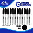 thumbnail image 2 of Hilroy Marqueurs permanents, marqueur permanent, faible odeur, pointe fine, noir, paquet de 12, 2 of 6
