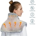 thumbnail image 4 of Bingirl Electric Weighted Heating Pad - 22x19 Inch, Fast Heating for Neck and Shoulder Pain Relief and Deep Pressure Therapy, 4 of 8