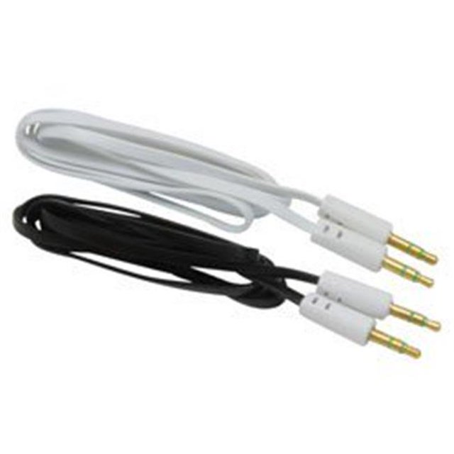 MobileSpec MS35BULKBW 3 ft. 3.5 mm Auxiliary Cable Black & White