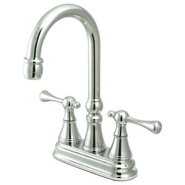 Kingston Brass KS2491BL 4 Inch Center Bar Faucet - Polished Chrome