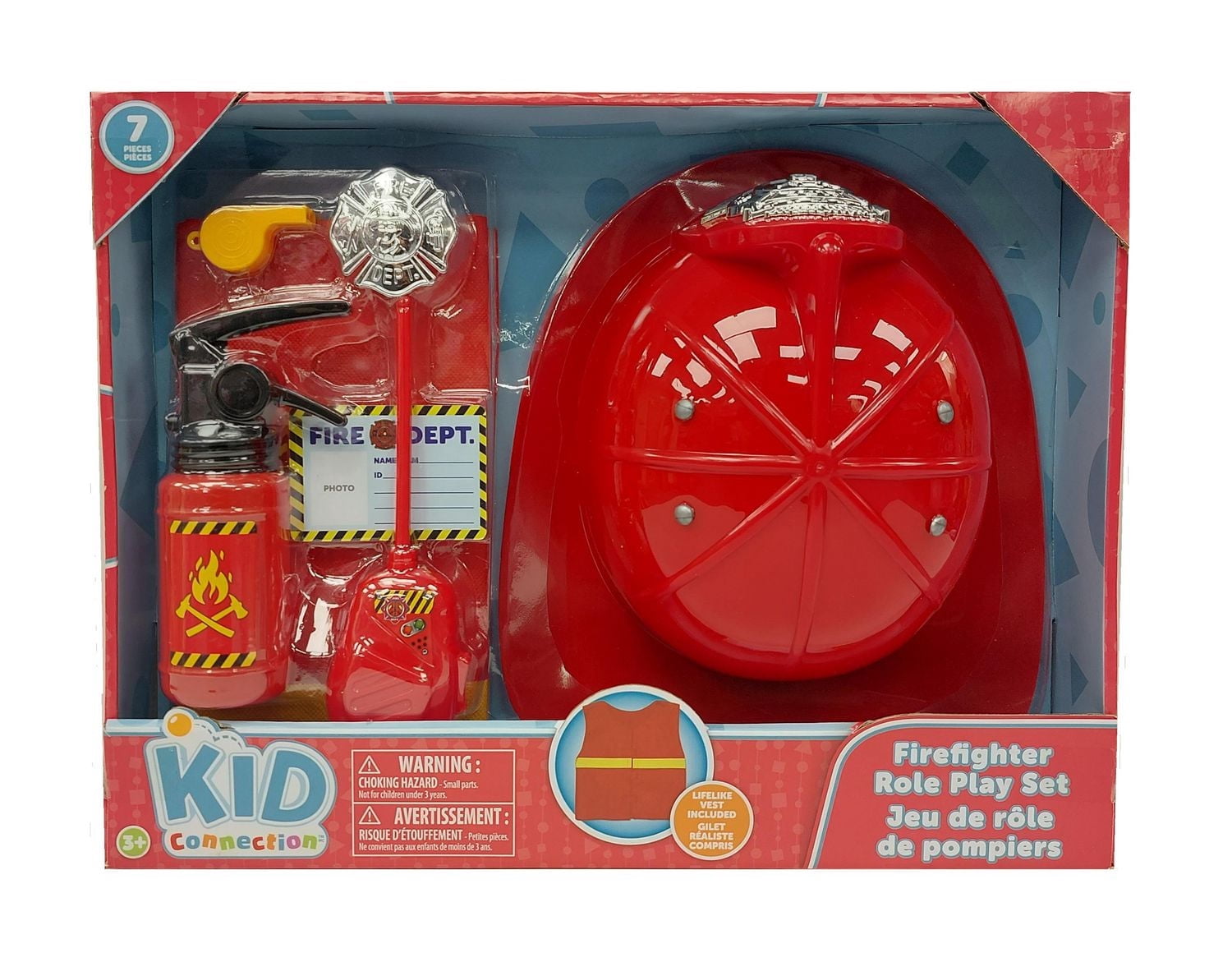 Kid Connection Jeu de rôle pompier, 7 pièces, gilet réaliste inclus