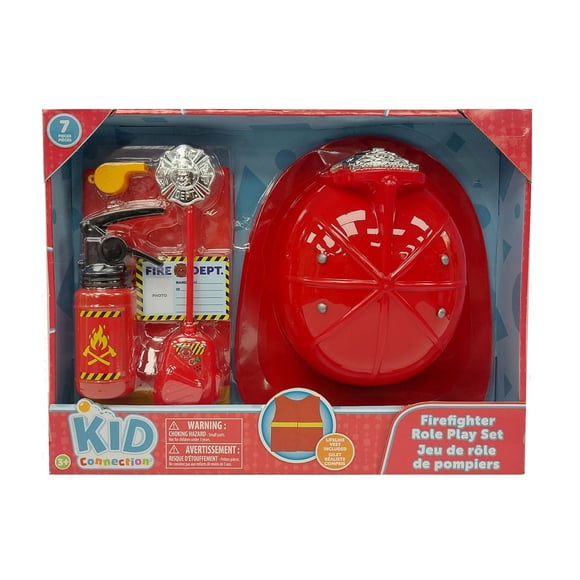 Kid Connection Jeu de rôle pompier, 7 pièces, gilet réaliste inclus
