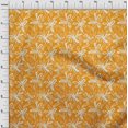 thumbnail image 3 of oneOone Velvet Orange Fabric Florals Craft Projects Decor Fabric Printed By The Yard 58 Inch Wide-044, 3 of 4