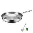 thumbnail image 1 of HHBEAUTY Pure Titanium Pan, 100% Titanium Pans for Cooking Non Stick, Stainless Steel Hammered Pan Pro, for Cooking, Frying, Baking, 1 of 9
