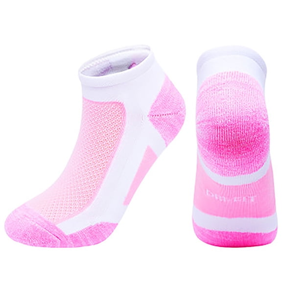 Ersazi Chaussettes Athlétiques Femmes Hommes Femmes Mi-Mollet Serviette Coton Respirant Badminton Marche en Liquidation L Rose