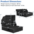 thumbnail image 3 of Costway Patio Rattan Daybed Lounge Retractable Top Canopy Side Tables Cushions Black, 3 of 10