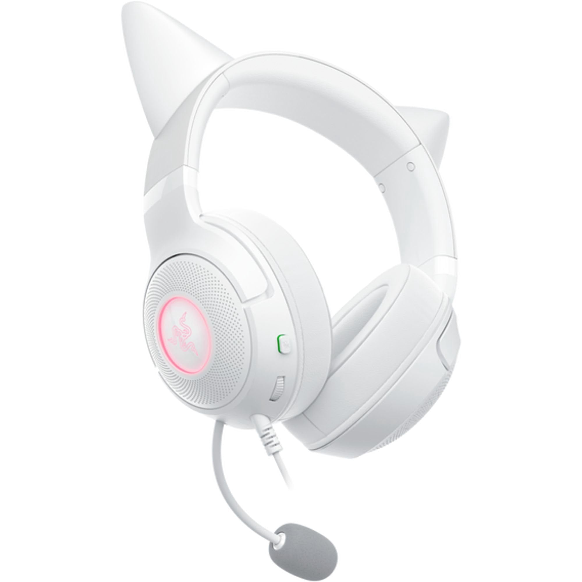 Razer レイザー Kraken Kitty V2 White Razer Kraken Kitty V2 USB Wired Headset: Chroma RGB Kitty Ears