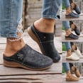 thumbnail image 1 of RKSTN Women Clogs Pu Mules Spring Summer Solid Color Novel Chic Closed Toe Exposed Casual Flat Soled Slippers with Slight Heel, 1 of 7
