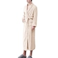 thumbnail image 3 of Women'S Double Pocket Flannel Bathrobe Soft And Warm Double Faced Velvet Bathrobe Pajamas And Home Wear Bathrobe Robe, 3 of 6