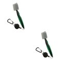 thumbnail image 1 of Ruiboury Golf Club Brush Portable Handheld Replacement Double-sided Ball Shoe Brushes Green with Lid 2Set, 1 of 6