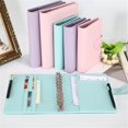 thumbnail image 2 of 1 Pcs 6-Ring Multi-pockets Loose-Leaf Binder Cover Faux Leather Planner Diary Loose-Leaf Notebook Cover School Supplies, 2 of 10