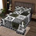 thumbnail image 2 of YST Kids Happy Camping Quilt Bedding Set Queen,Rustic Rv Camper Bedspread for Bunks Travel Trailer,Green Buffalo Plaid Patchwork Quilts Set Pine Tree Deer Christmas Coverlet Set, 2 of 5