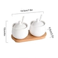 thumbnail image 2 of Ceramic Sugar Bowl With Lid, Porcelain Sugar Pot With Spoon, Small Salt Pot, Storage Jar , For Coffee Bar, Restaurant-White-2 Set, 2 of 8