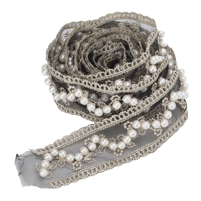 Embroidered Lace,2 Yards Pearl Trim Beaded Trim Fabric Trim Highly Versatile