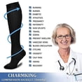 thumbnail image 2 of EIGTHTAIL (5 Paires) Bas de Compression 20-30 mmHg Soutien Gradué Hommes Femmes P-TTG, 2 of 10