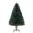 thumbnail image 1 of Prelit Artificial Optical Christmas Tree Spruce Tree Holiday Decor w/ Metal, 1 of 10