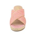 thumbnail image 2 of BLISSFUL STEP Ensemble Sandales Compensées à Plateforme à Brides Croisées pour Femme Rose (Taille 7), 2 of 8