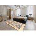 thumbnail image 4 of Ahgly Company Indoor Rectangle Abstract Camel Brown Oriental Area Rugs, 5' x 7', 4 of 6