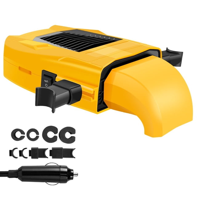 AMERTEER Car Heater Reusable Windshield Defogger and Defroster Auto Window Defroster 2 In 1 Fast Heating and Cooling Fan Electric Vehicle Fan Heater with Bracket for Car SUV Trucks Campin