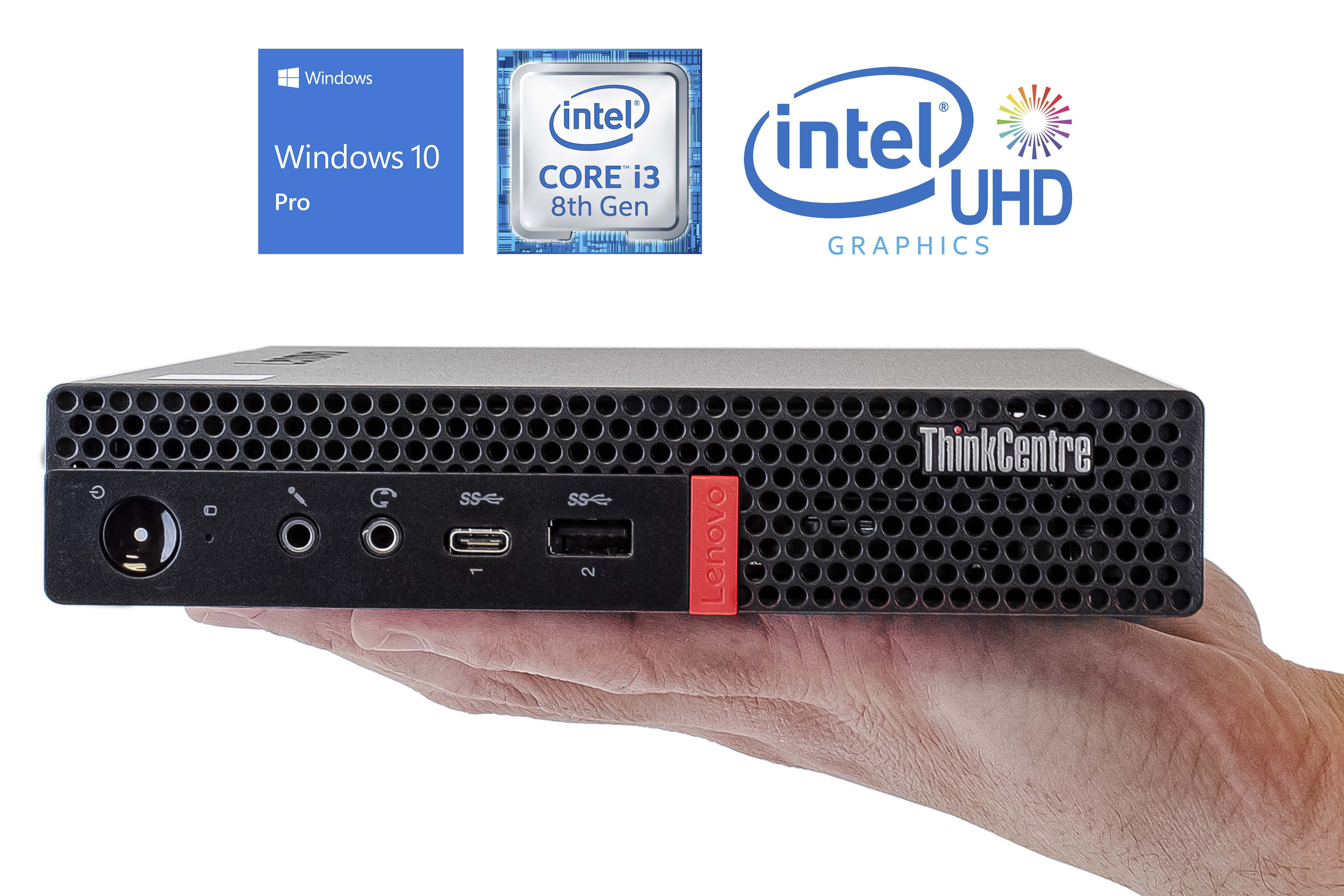 Lenovo ThinkCentre M720q Mini PC, Intel Core i3-8100T 3.1GHz, 8GB