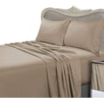 thumbnail image 3 of 1200 Thread Count 100% Egyptian Cotton 4-Piece Bed Sheet Set (1 Flat, 1 Fitted Sheet, 2 Pillow Covers) 21 Inches Deep Pocket Solid Pattern, 3 of 3