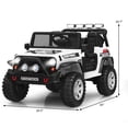 thumbnail image 2 of Costway 12V Kids Ride On Truck Remote Control Electric Car w/Lights&Music White, 2 of 10