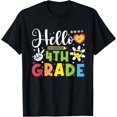 thumbnail image 1 of Hello Quatrième 4e Année Joyeux Premier Jour d'École T-Shirt Filles - comme sur l'Image - 3TG, 1 of 2
