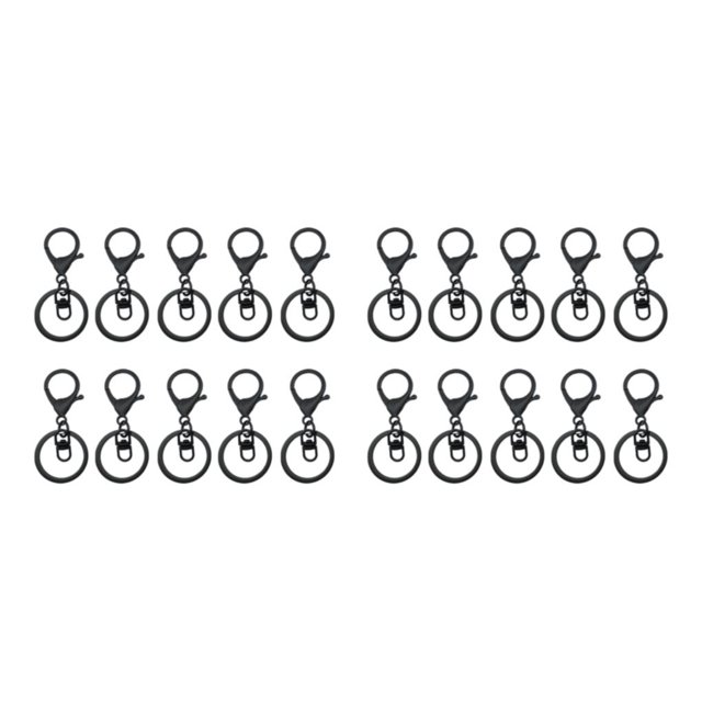 Ruiboury 10pack/lot Carabiners Lobster Claw For Keychain - Strong And Functional Accessories For Easy Key Swimming black 2Set