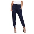 thumbnail image 1 of Pantalons pour Femmes Taille Haute Mode Décontractée Pantalons Taille Haute Fendue Poche Couleur Unie Longueur Pantalons Raccourcis Femmes Pantalons Décontractés, 1 of 9