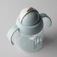 thumbnail image 4 of Tommee Tippee Starter Straw Cup, 2x8oz, Easy Transition Toddler Cup For 6 Months+, with Silicone Weighted Straw and Easy-hold Handles, Blue and Green, 4 of 5