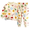 thumbnail image 1 of Ensemble de Pyjama à Manches Longues Confortable pour Tout-Petits et Enfants, Tenue de Nuit Douillette, 1 of 2