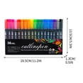 thumbnail image 4 of TIMIFIS 36 Pack Outline Color Markers, Art Double Line Outline Markers, Colors Markers Pen Set for Drawing, Doodling, Card Making, Christmas Greeting Card, Diy Crafts, 4 of 9