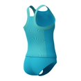 thumbnail image 3 of Speedo Girl's UV Protection Printed Colour Block Thick Strap Two Piece Tankini Set Swimsuit - Picton Blue, Size 10, 3 of 4