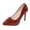 Wine, variant on Pointed Toe High Heels For Women in Glossy Patent Leather, Slender Stiletto Pump with Ankle Strap for Office, Wedding, and Evening Events