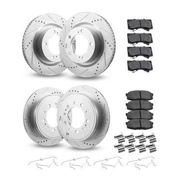 VEVOR Ensemble de Plaquettes de Disques de Frein en Céramique avant et Arrière pour Toyota Land Cruiser 2016-2021