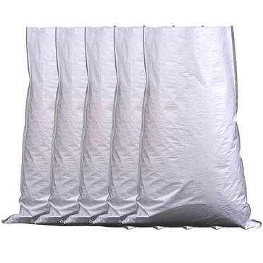 WIFKLSIIPG Sac Tissé en Film Blanc Épais pour Inondation, Protection de Sac de Sable, Emballage 15x24 Po