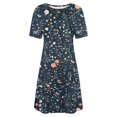 thumbnail image 4 of Ovzne Robes pour Femmes Robe d'Été Mode pour Femmes Robe à Col Rond à Manches Courtes Imprimée Robe Chandail Robe d'Été à Manches Courtes Liquidation, 4 of 5