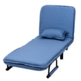 thumbnail image 2 of Patiojoy Fauteuil-Lit Pliant Fauteuil Lounge Canapé 5 Positions Mobilier pour la Maison Bleu, 2 of 6