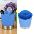 thumbnail image 2 of over Rack Organizer Stainless Folding Drying Rack Stainless Collapsible Dishpan Basin 1pc Straw Dispenser Material Coffee Stirrers Holder Stable Base For Home For Restaurant For Bar, 2 of 4